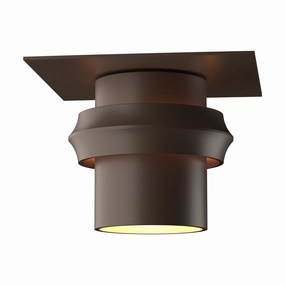 Twilight One Light Outdoor Semi-Flush Mount Coastal Bronze Outdoor Ceiling Mount Lighting flash sale