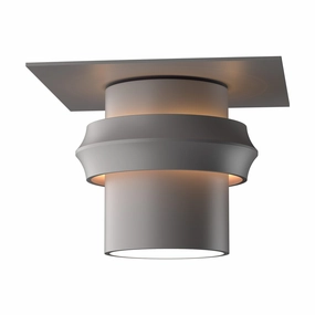 Twilight One Light Outdoor Semi-Flush Mount Coastal Burnished Steel Outdoor Ceiling Mount Lighting flash sale
