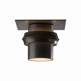 Twilight One Light Outdoor Semi-Flush Mount Coastal Oil Rubbed Bronze Outdoor Ceiling Mount Lighting flash sale