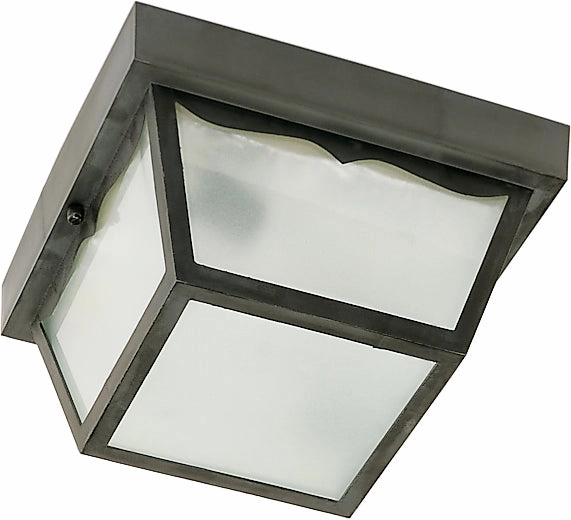 Two Light Flush Mount Black Outdoor Ceiling Mount Lighting hot sale