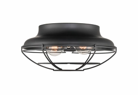 Two Light Flush Mount Matte Black Outdoor Ceiling Mount Lighting flash sale