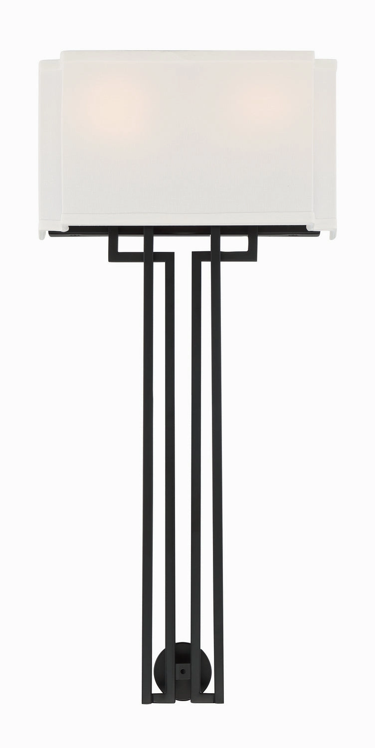 Upham Estates Two Light Wall Sconce Coal W/Polished Nickel Highlig Elegant Wall Lights clearance