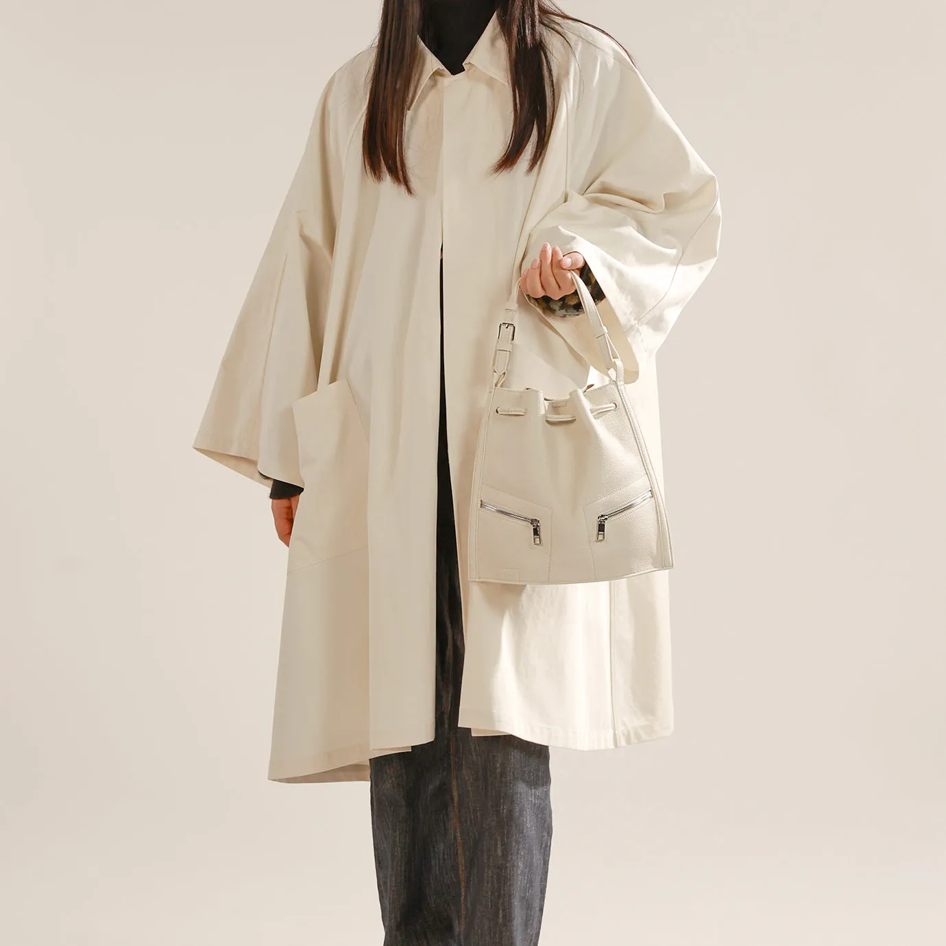 Ursula 2-Way Hobo Backpack Small - Cream Beige