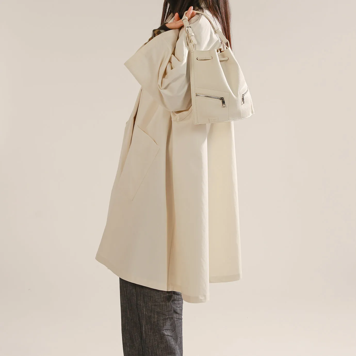 Ursula 2-Way Hobo Backpack Small - Cream Beige