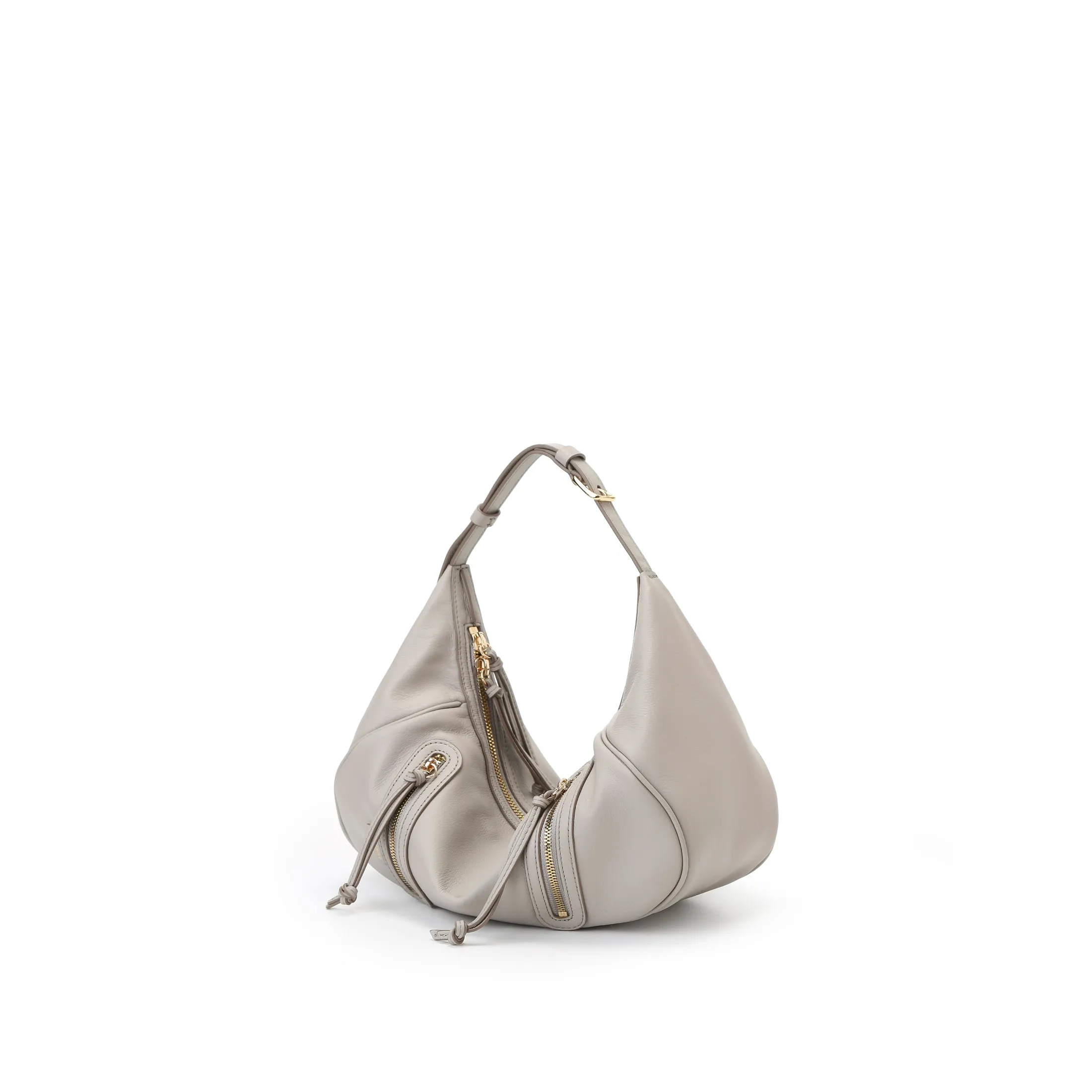 Ursula V11 2-Way Drape Hobo / Crossbody Bag Small - Grey
