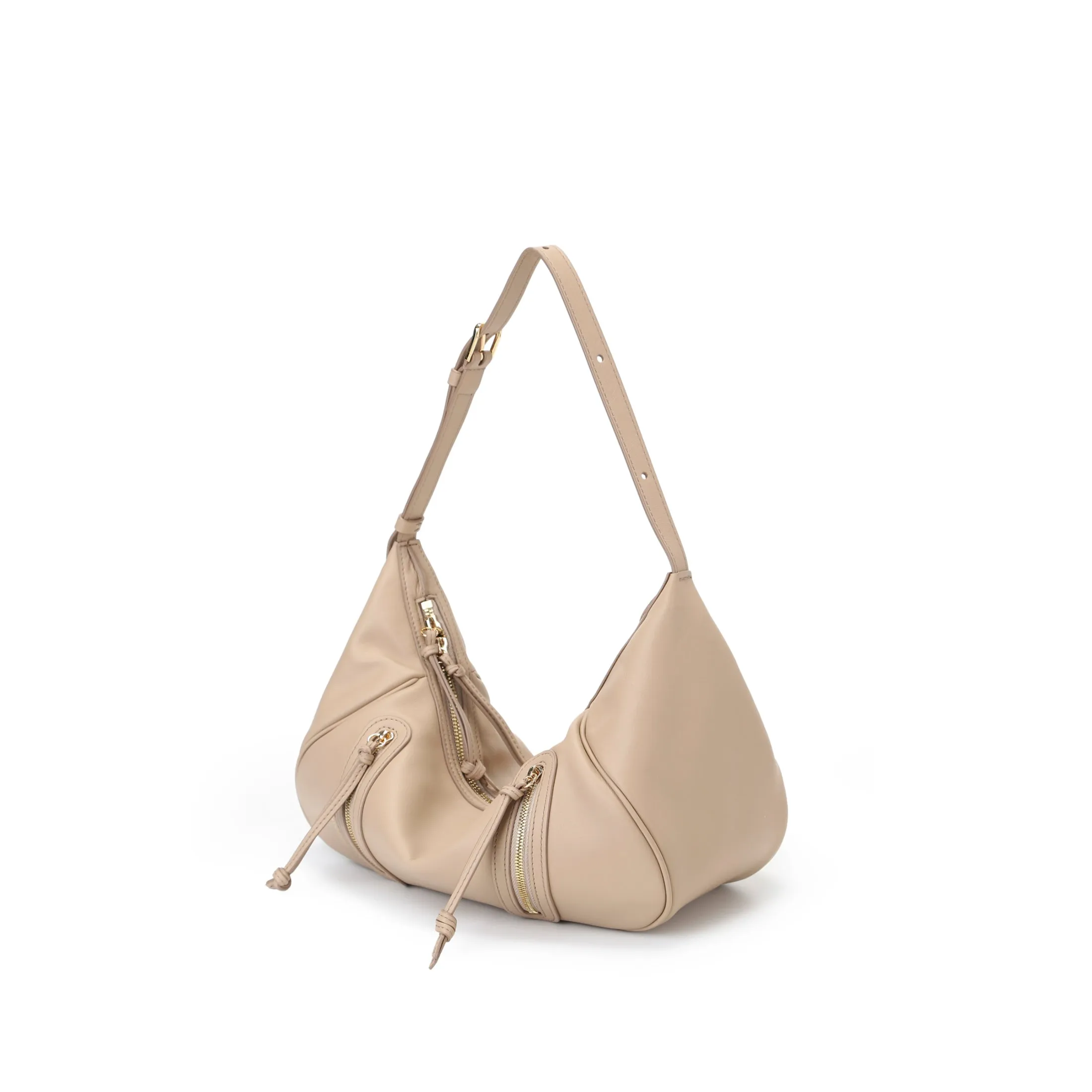 Ursula V11 2-Way Drape Hobo / Crossbody Bag Small - Toffee