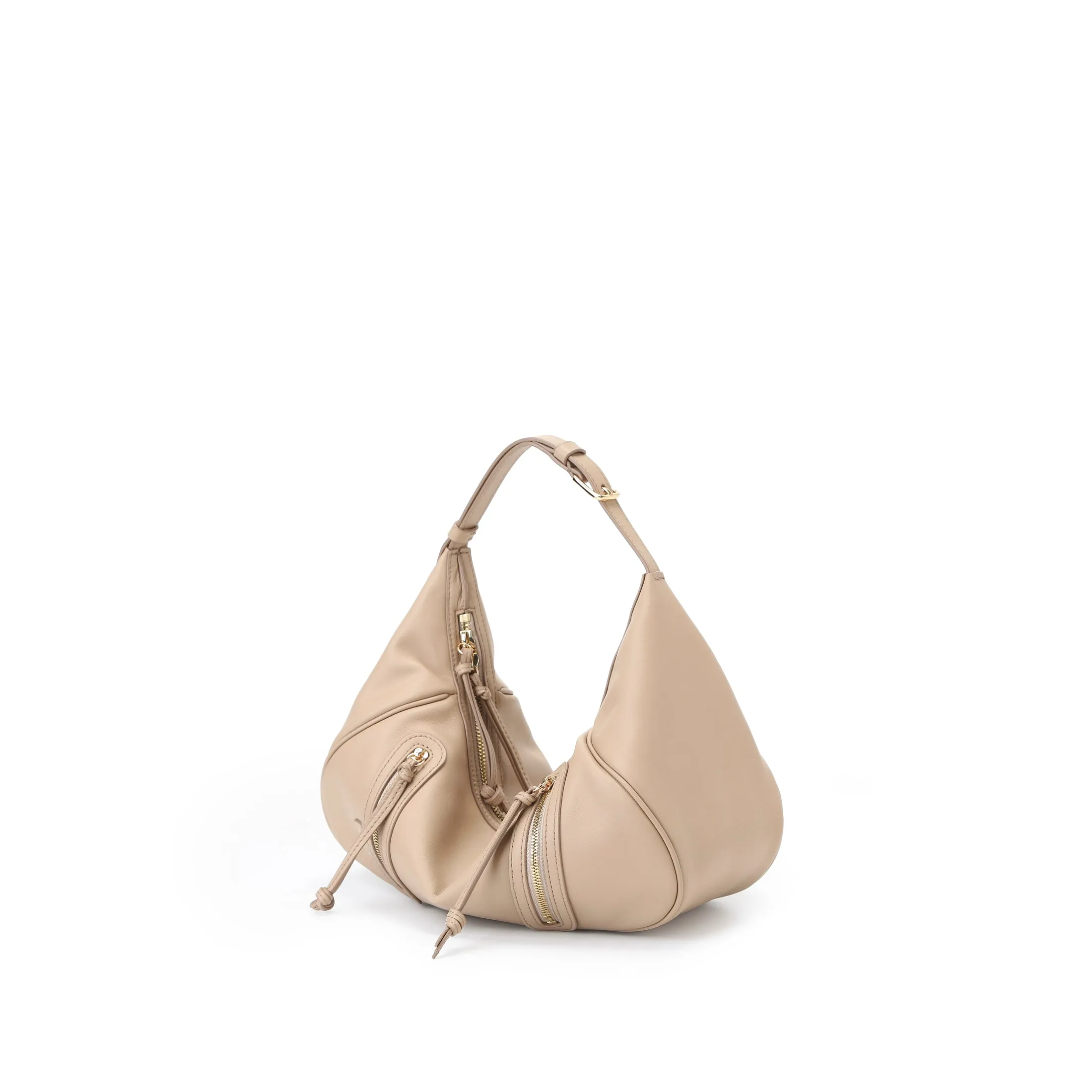Ursula V11 2-Way Drape Hobo / Crossbody Bag Small - Toffee