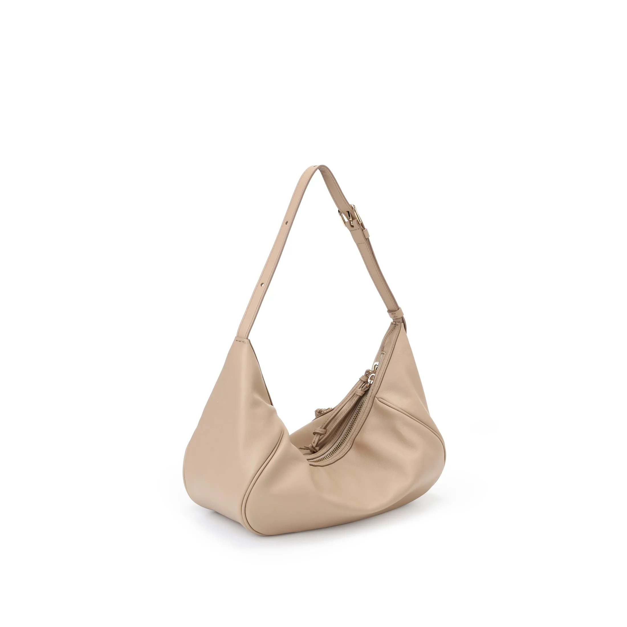 Ursula V11 2-Way Drape Hobo / Crossbody Bag Small - Toffee