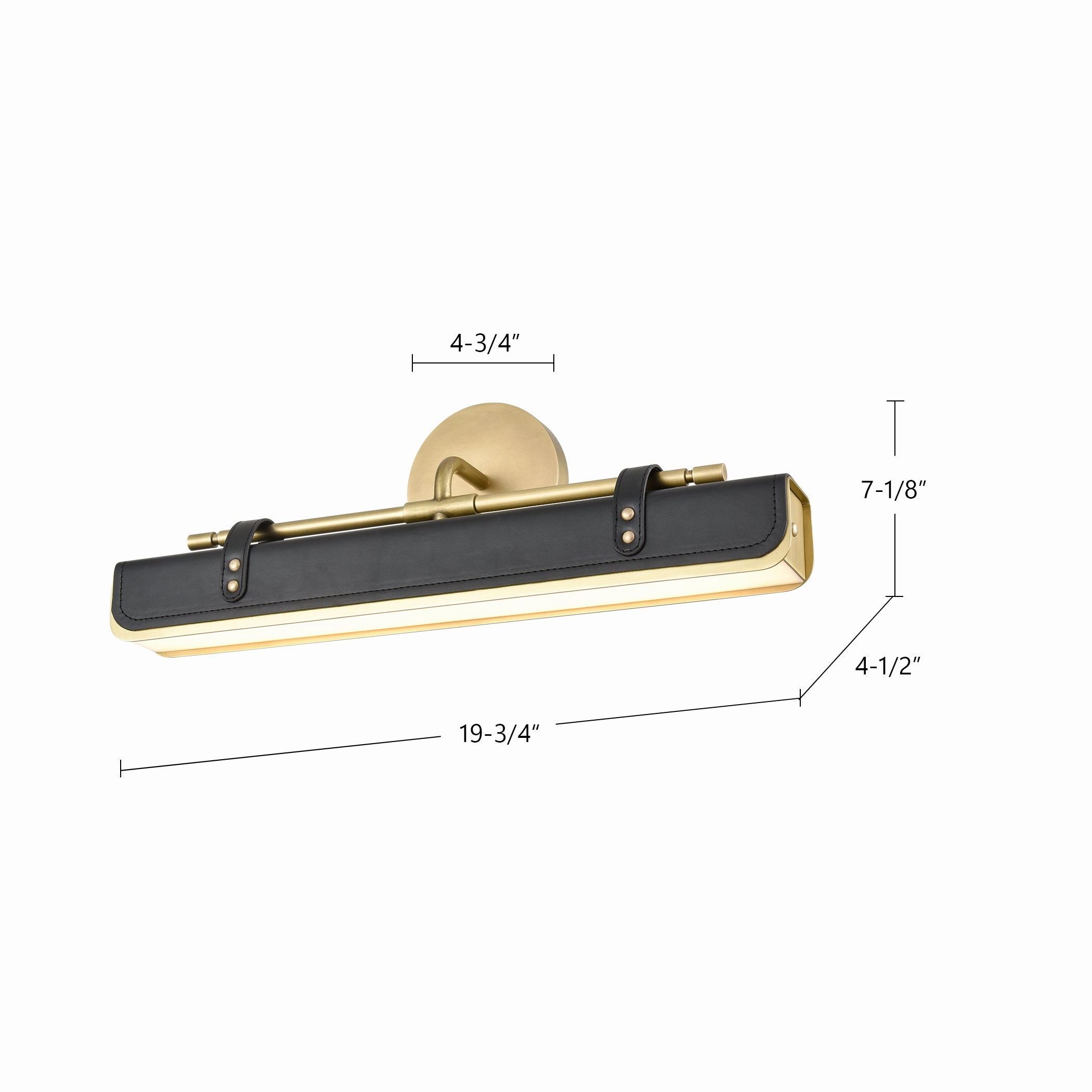 Valise LED Wall Sconce Vintage Brass/Tuxedo Leather Wall Light Fixtures online shop