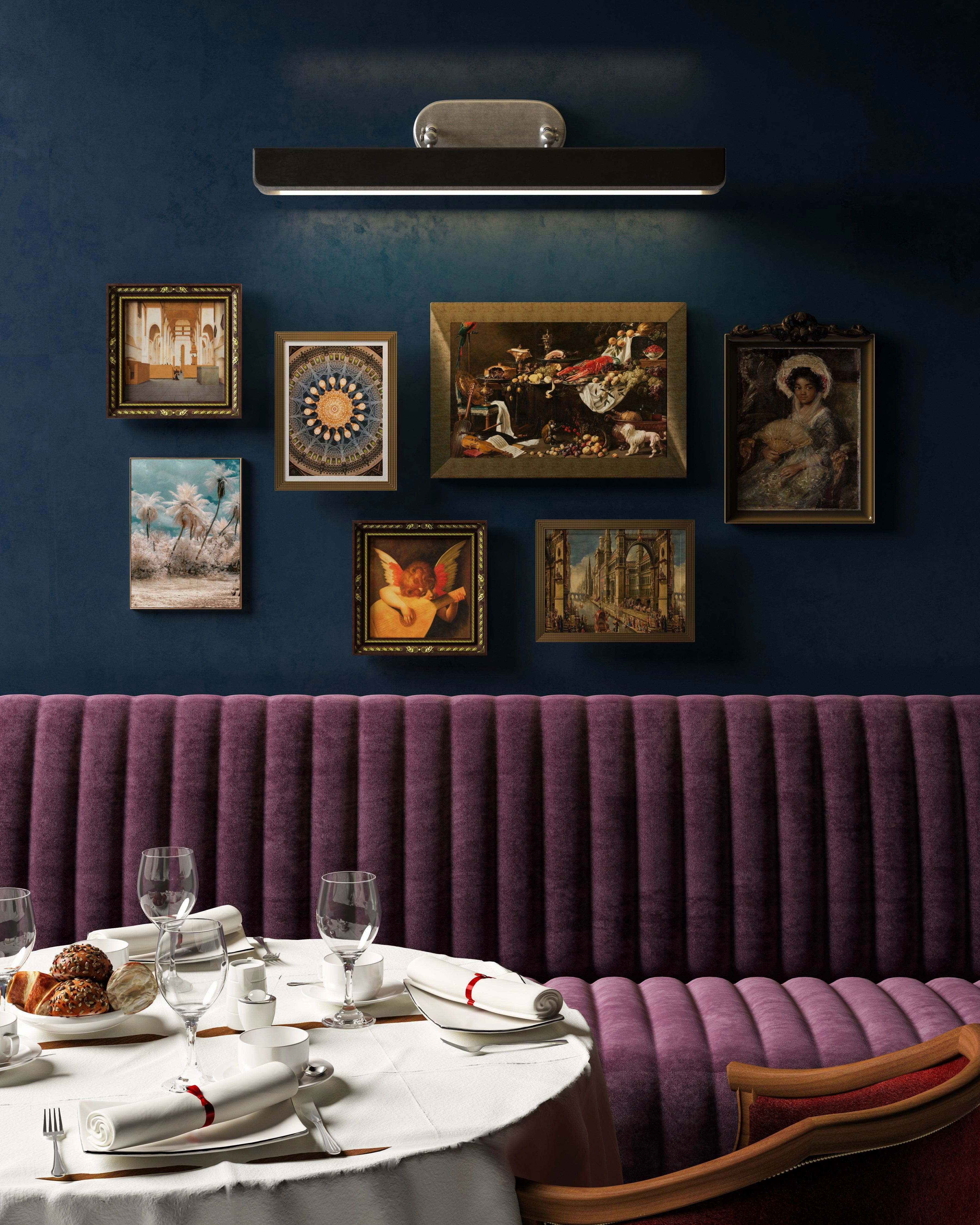 Valise Picture LED Wall Sconce Aged Nickel/Tuxedo Leather LED Wall Lights store discount