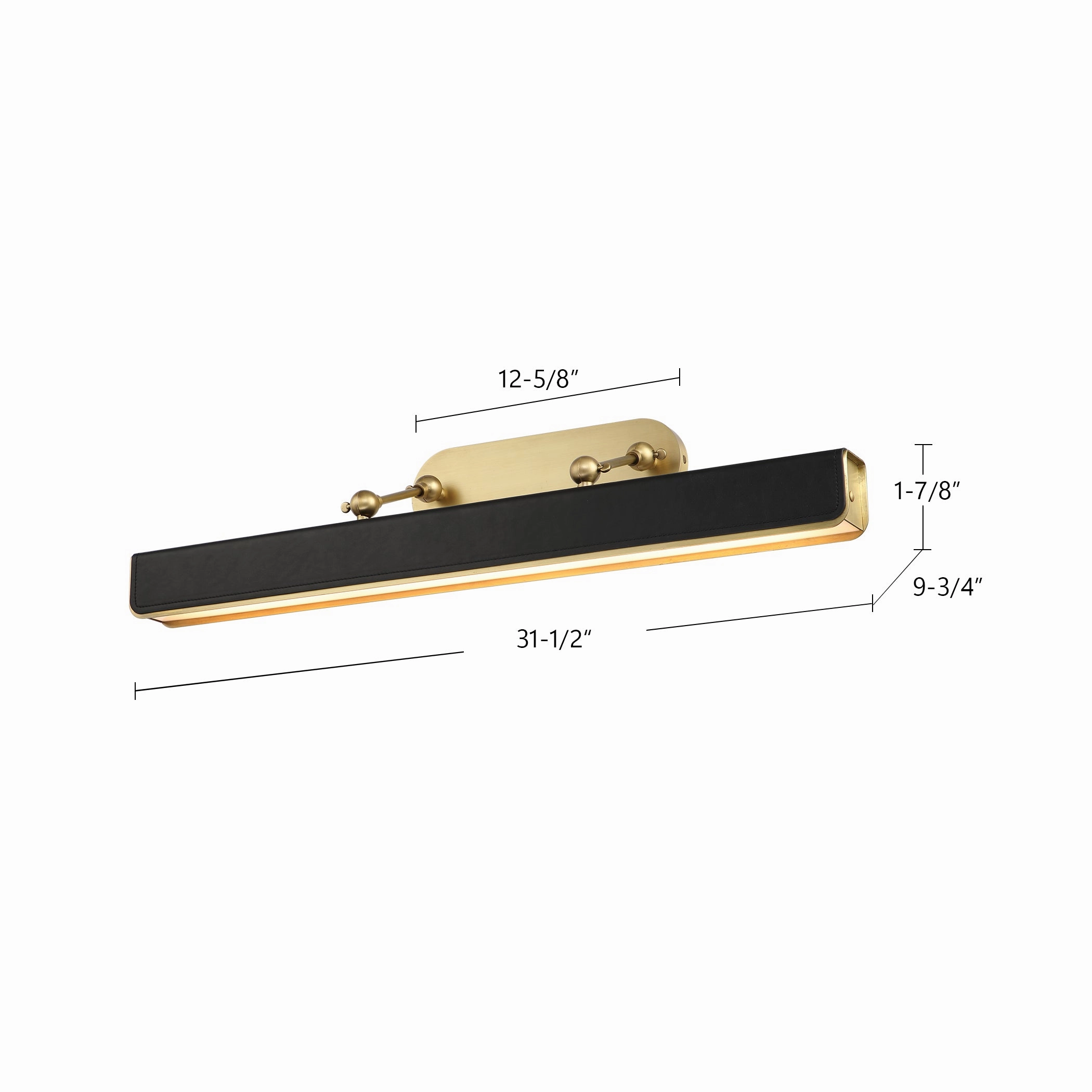 Valise Picture LED Wall Sconce Aged Nickel/Tuxedo Leather LED Wall Lights store discount
