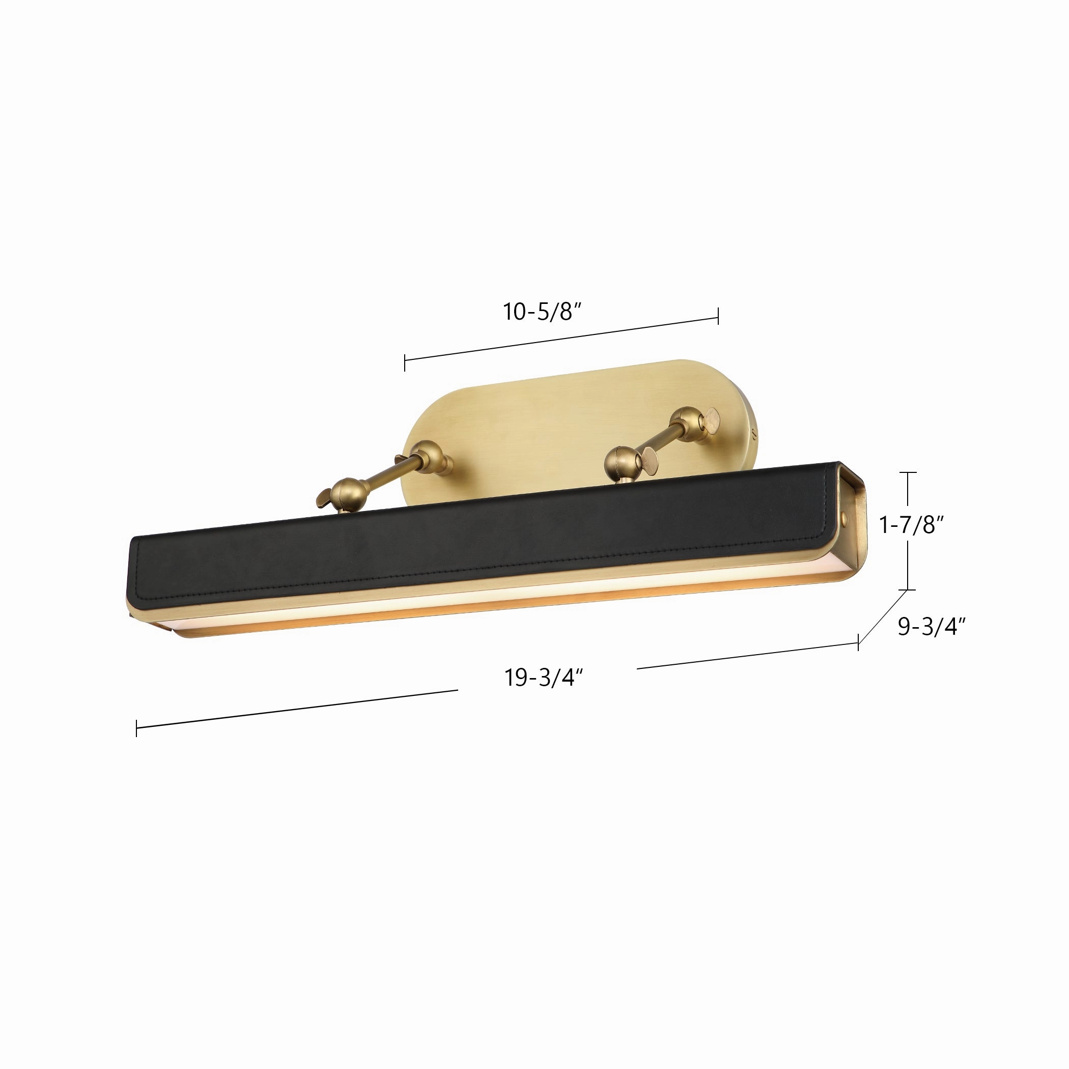 Valise Picture LED Wall Sconce Vintage Brass/Tuxedo Leather LED Wall Lights store discount