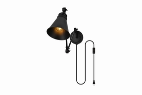 Van One Light Wall Sconce Black Best Wall Lights online store