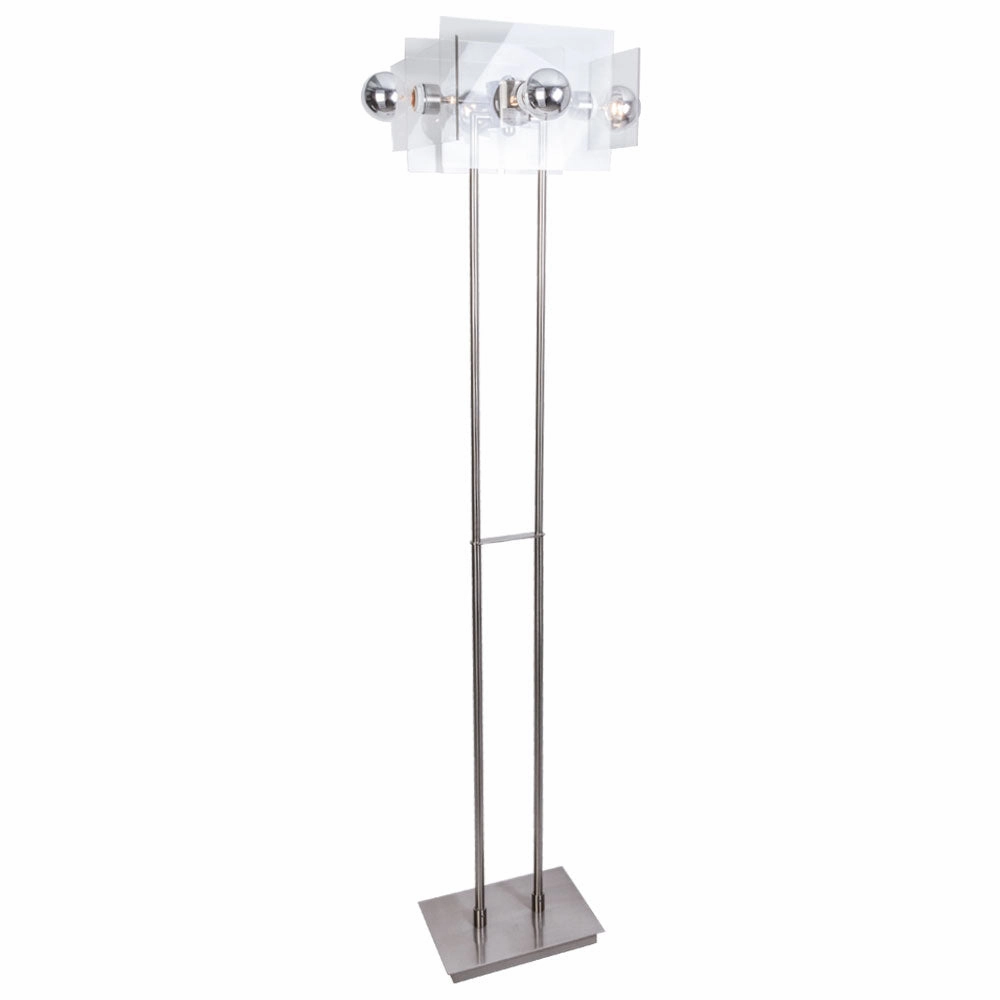 Van Teal Lighting 720681 The Vegas Four Light Floor Lamp Lamp Pewter, Nickel, Silver Buy Lamps cheap online