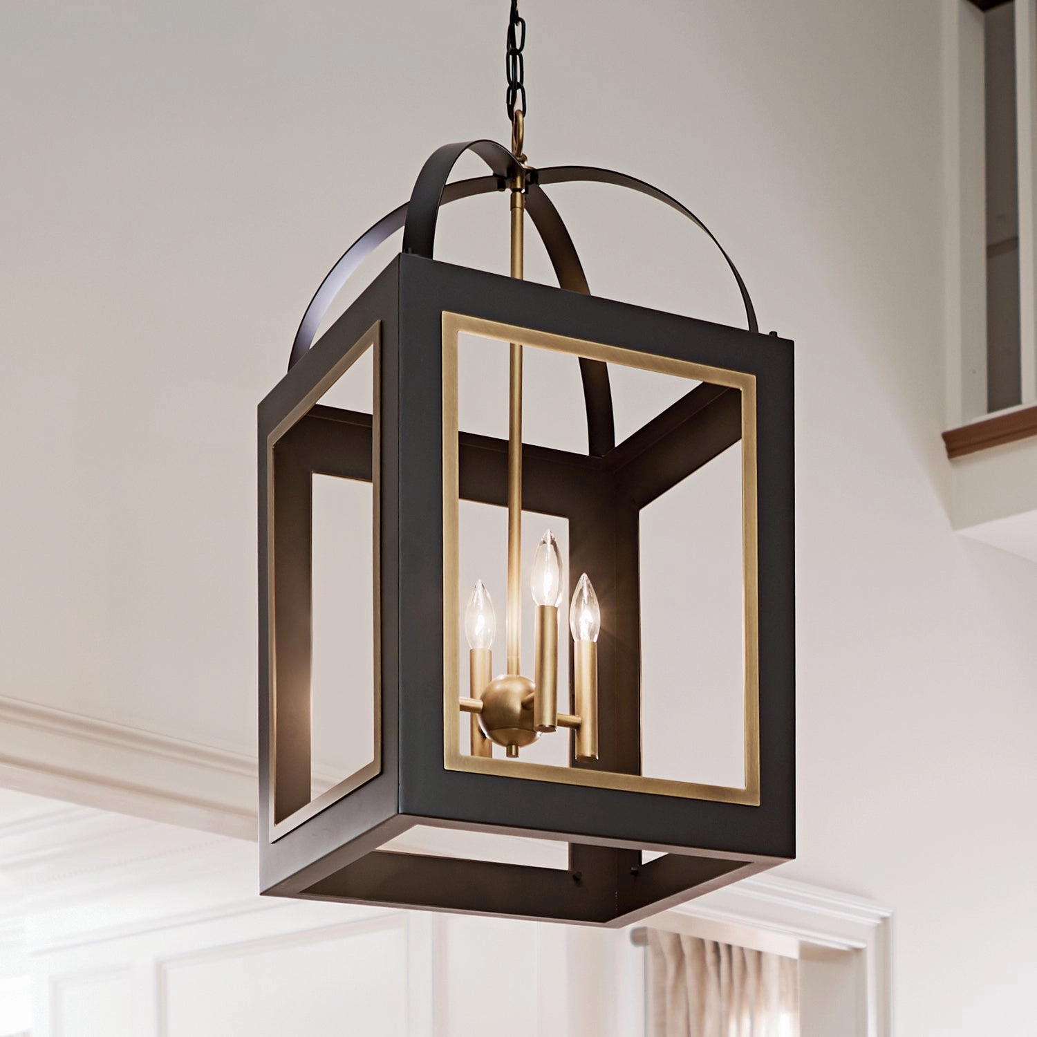 Vath Four Light Foyer Pendant Black Ceiling Light Fixtures on sale