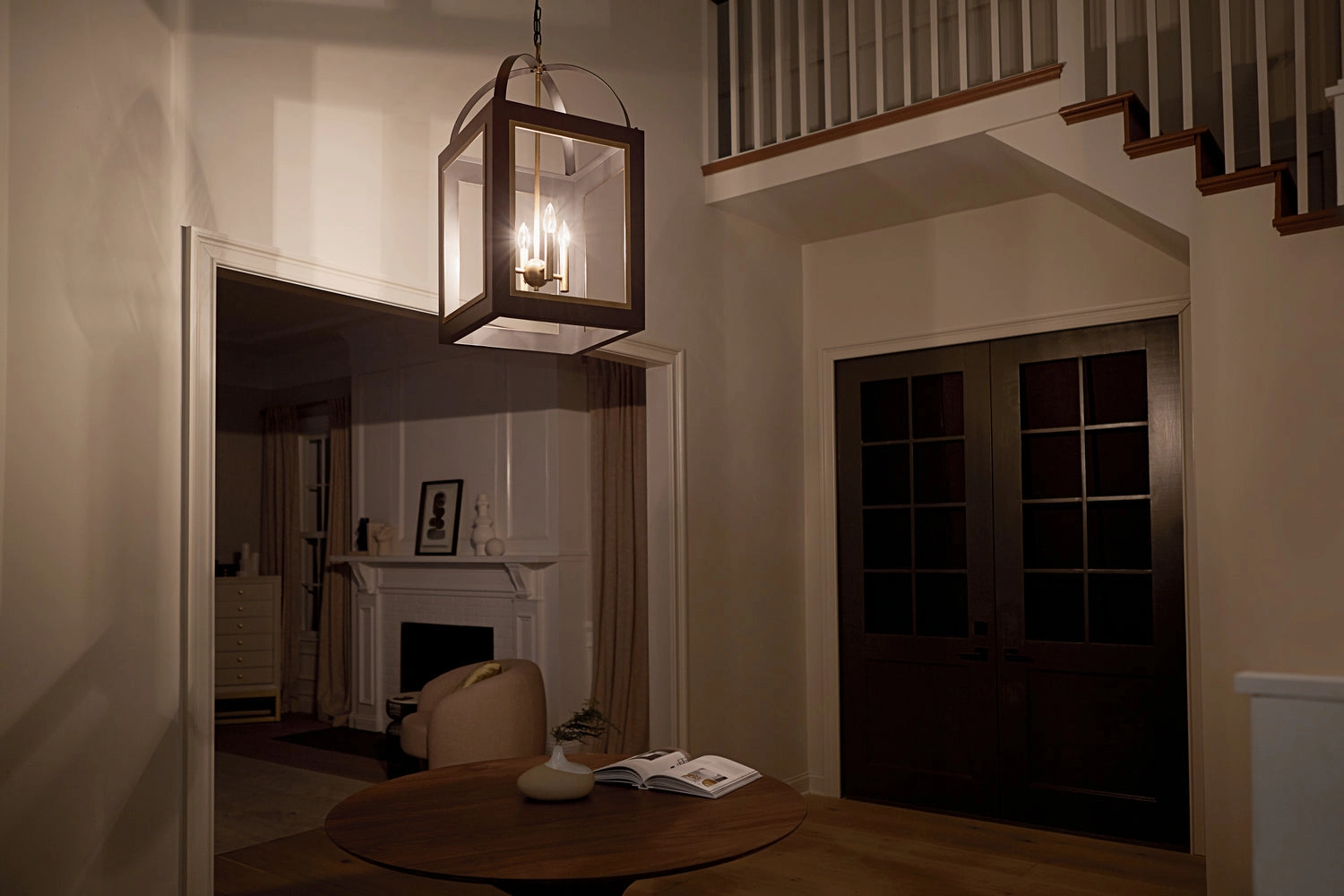 Vath Four Light Foyer Pendant Black Ceiling Light Fixtures on sale