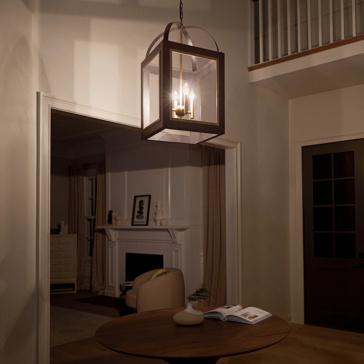 Vath Four Light Foyer Pendant Black Ceiling Light Fixtures on sale