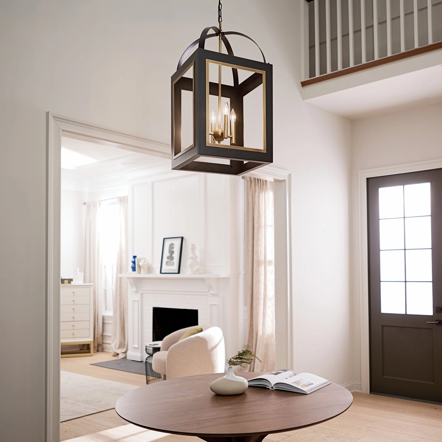 Vath Four Light Foyer Pendant Black Ceiling Light Fixtures on sale