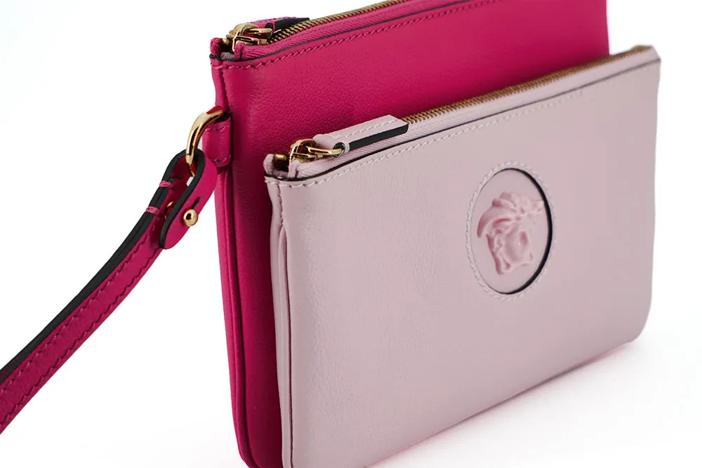 Versace Elegant Leather Pouch Women's Clutch