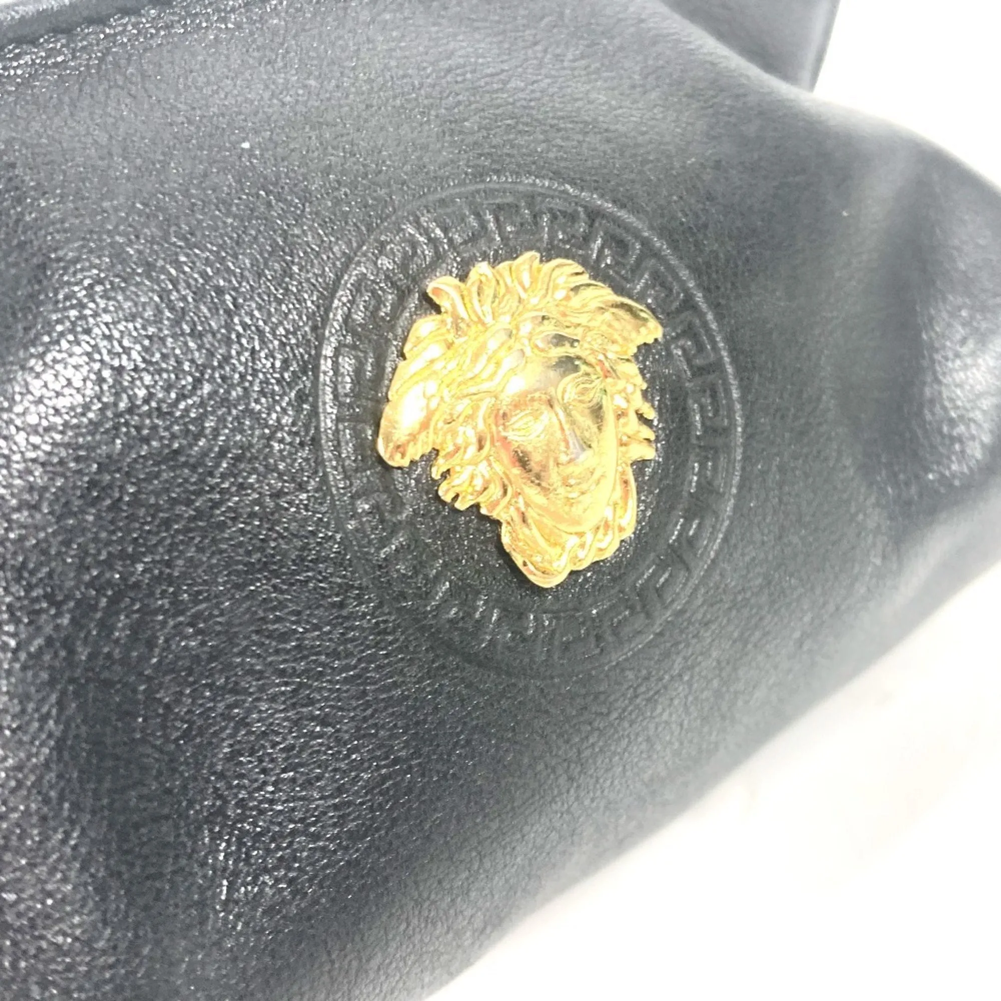 Versace gold Leather Pouch (Pre-Owned)