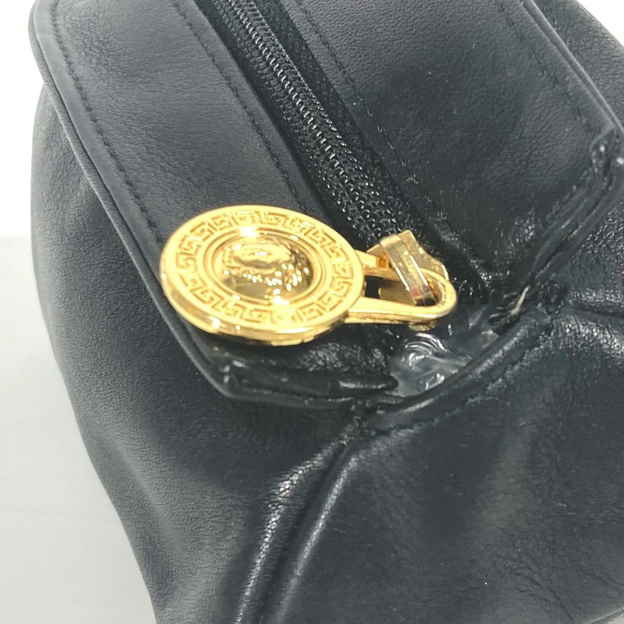 Versace gold Leather Pouch (Pre-Owned)