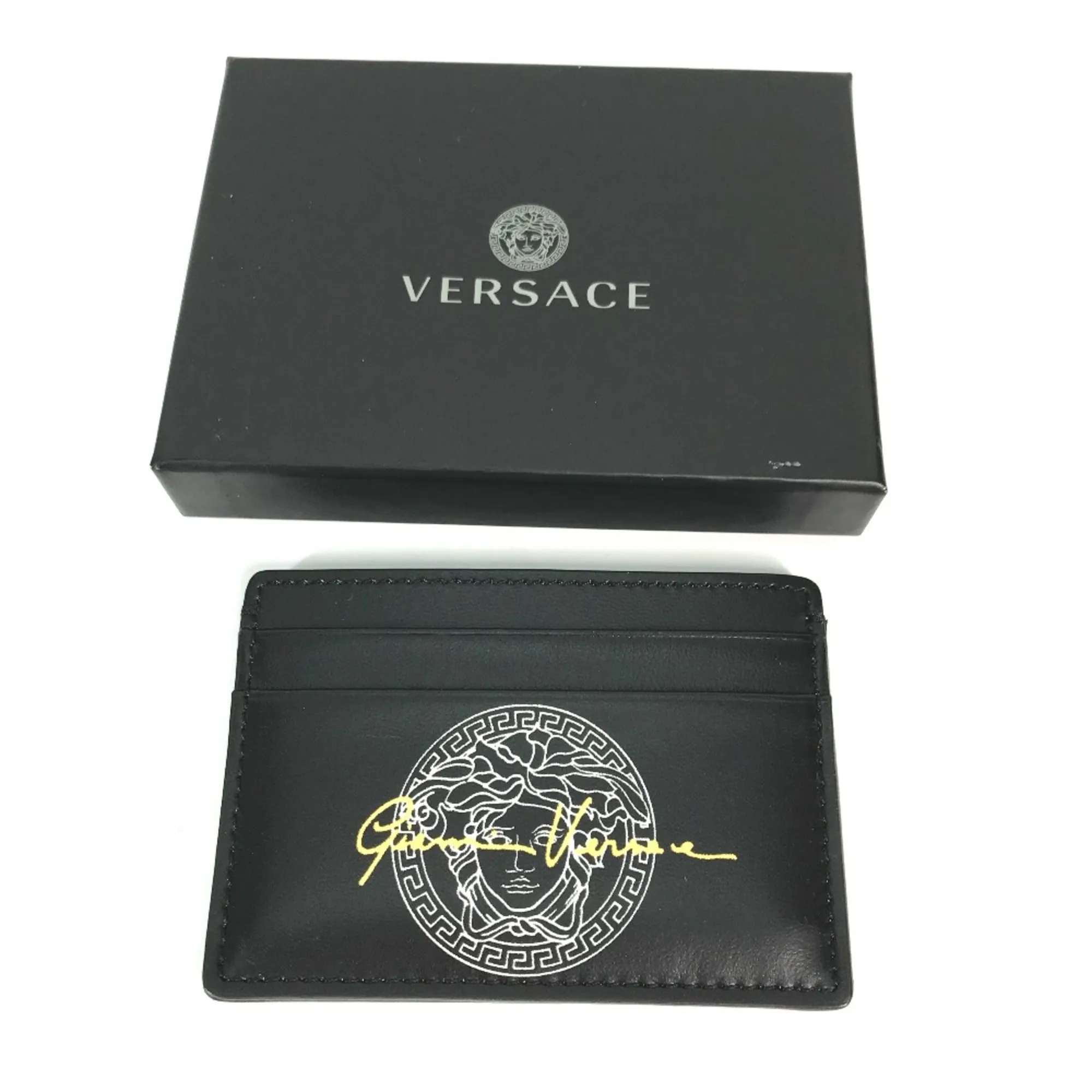 Versace  Leather Card Case (Pre-Owned)