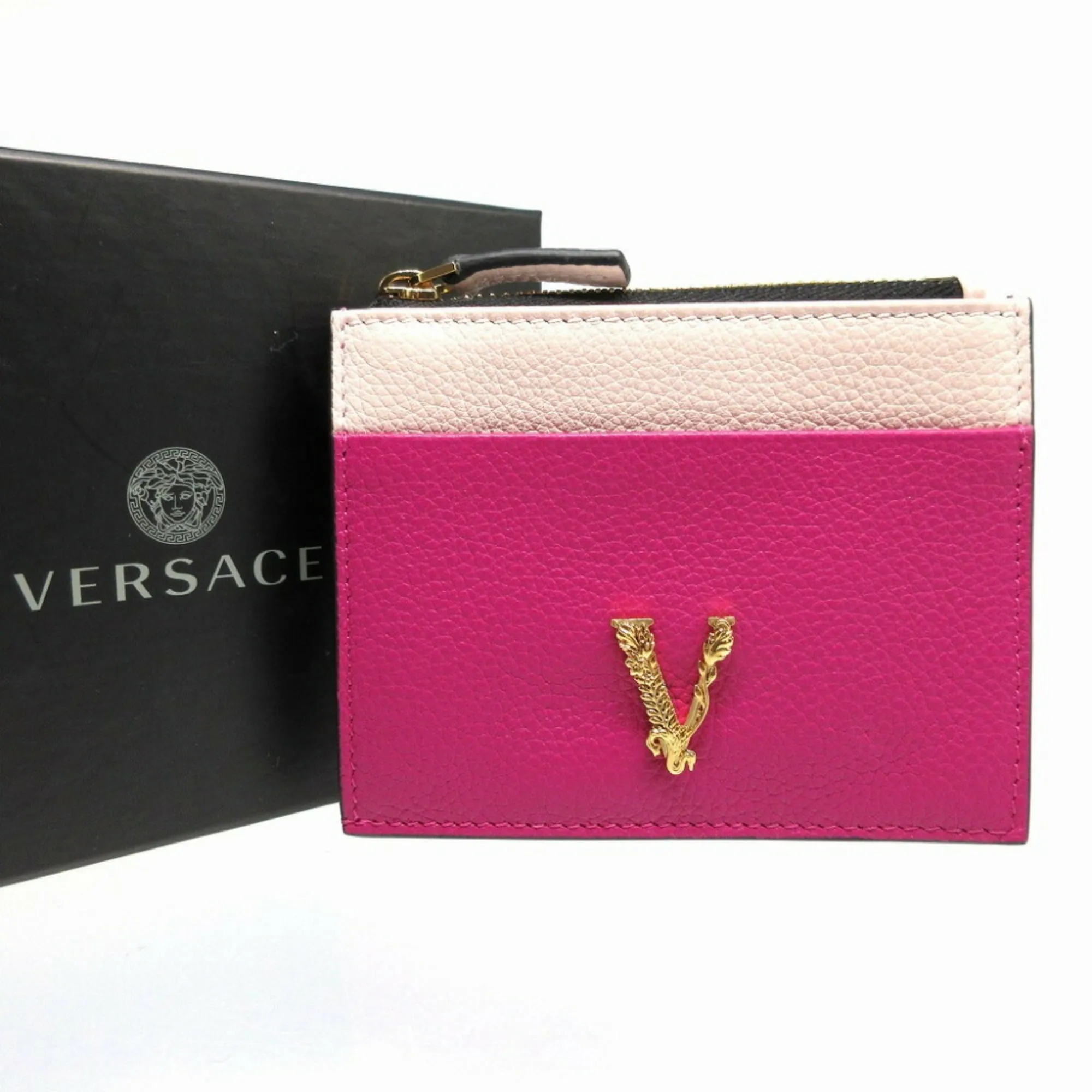 Versace  Leather Coin Purse/Coin Case (Pre-Owned)