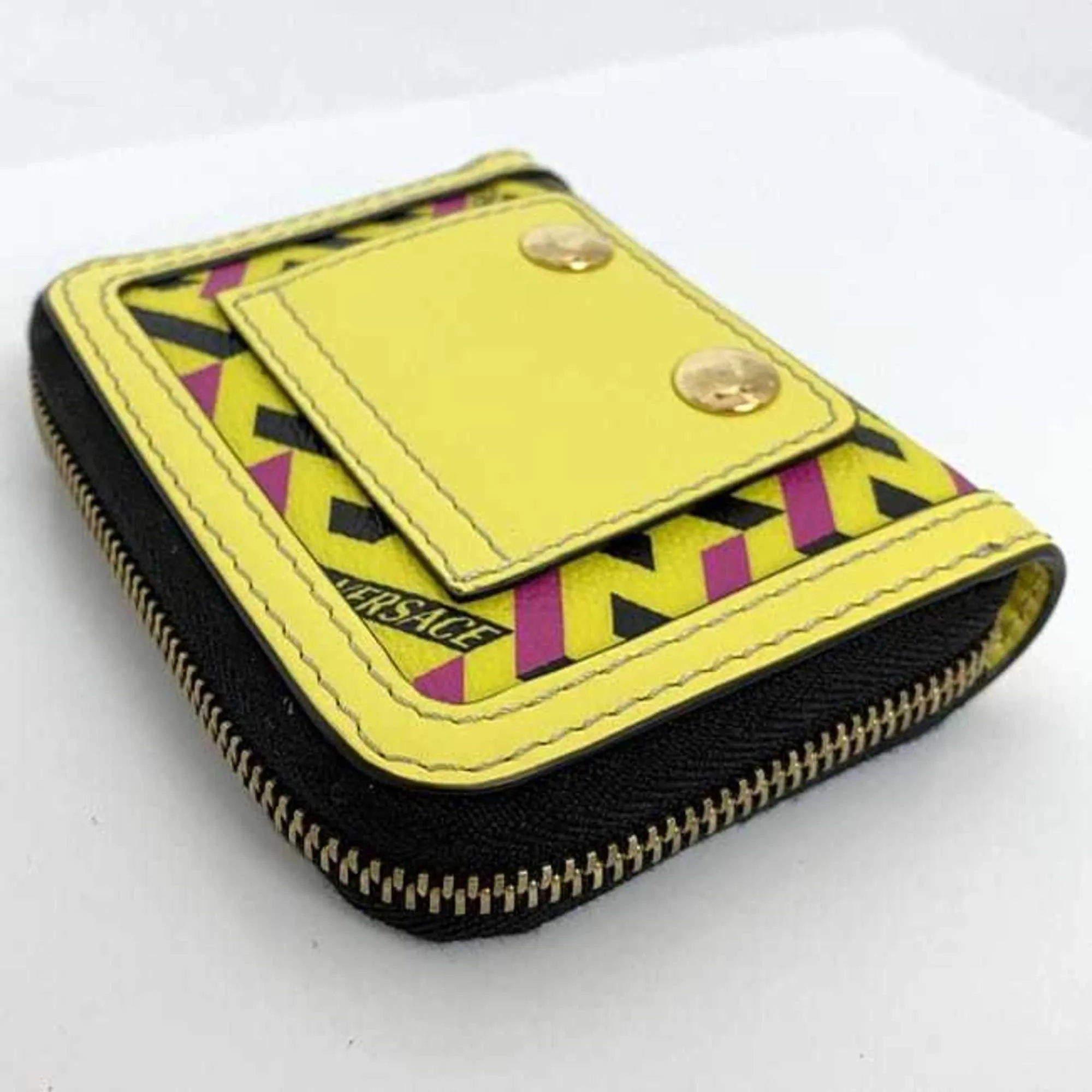 Versace  Leather Coin Purse/Coin Case (Pre-Owned)