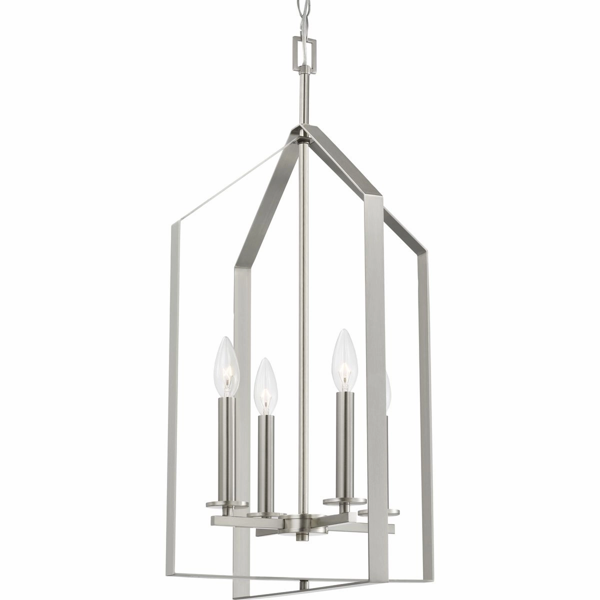 Vertex Four Light Foyer Pendant Brushed Nickel Cheap Ceiling Lights available