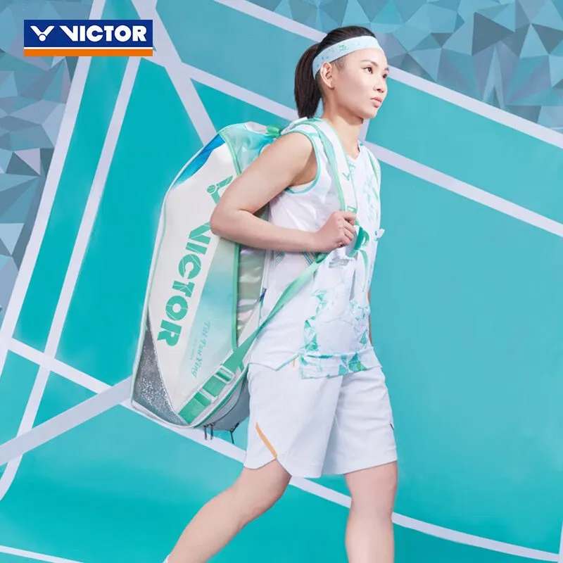 VICTOR TAI TZU YING Tribute Collection Badminton/Tennis Racquet Bag (6pcs) BR5233TTY AR-Bright White/Cockatoo Green