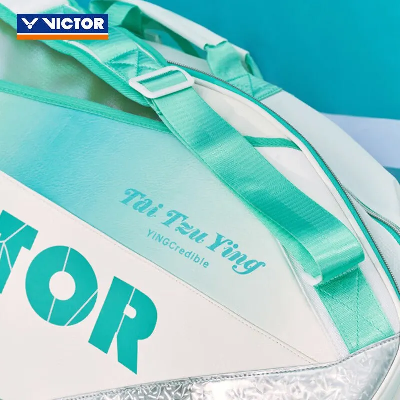 VICTOR TAI TZU YING Tribute Collection Badminton/Tennis Racquet Bag (6pcs) BR5233TTY AR-Bright White/Cockatoo Green