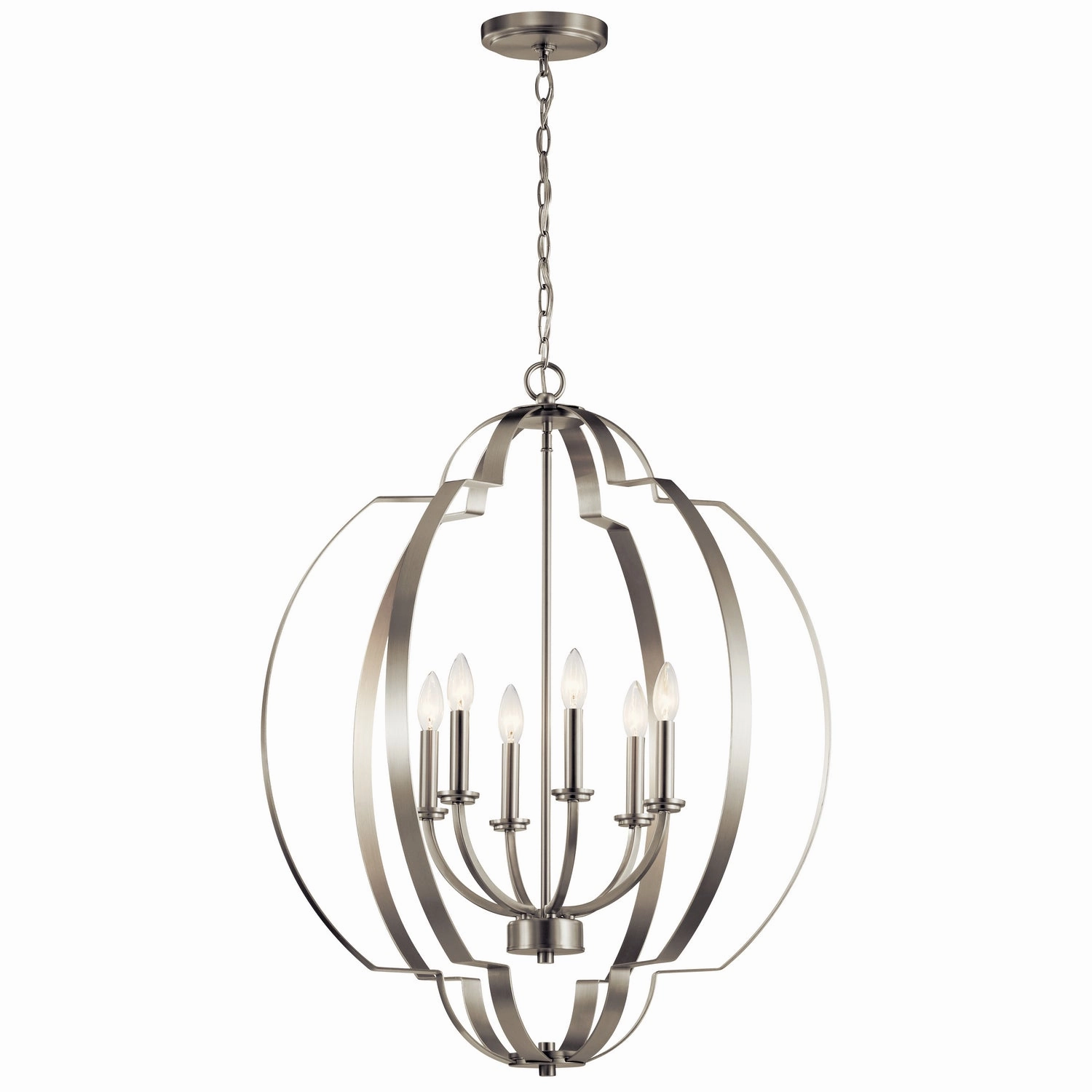 Voleta Six Light Foyer Chandelier Brushed Nickel Ceiling Lights Lighting free shipping