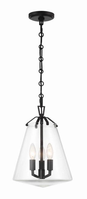 Voss Three Light Mini Chandelier Matte Black Ceiling Lights Lighting outlet store