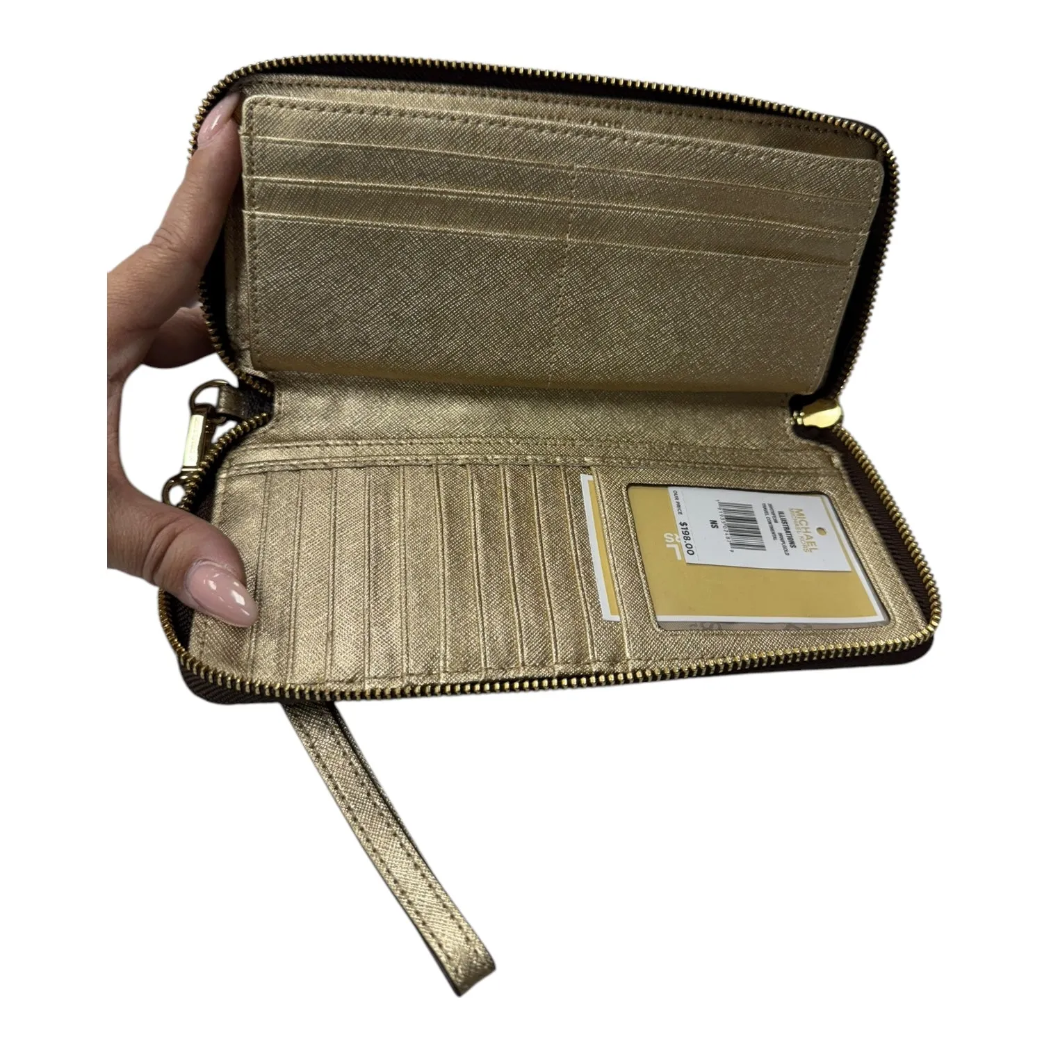 Wallet Designer By Michael Kors In Brown, Size:Large