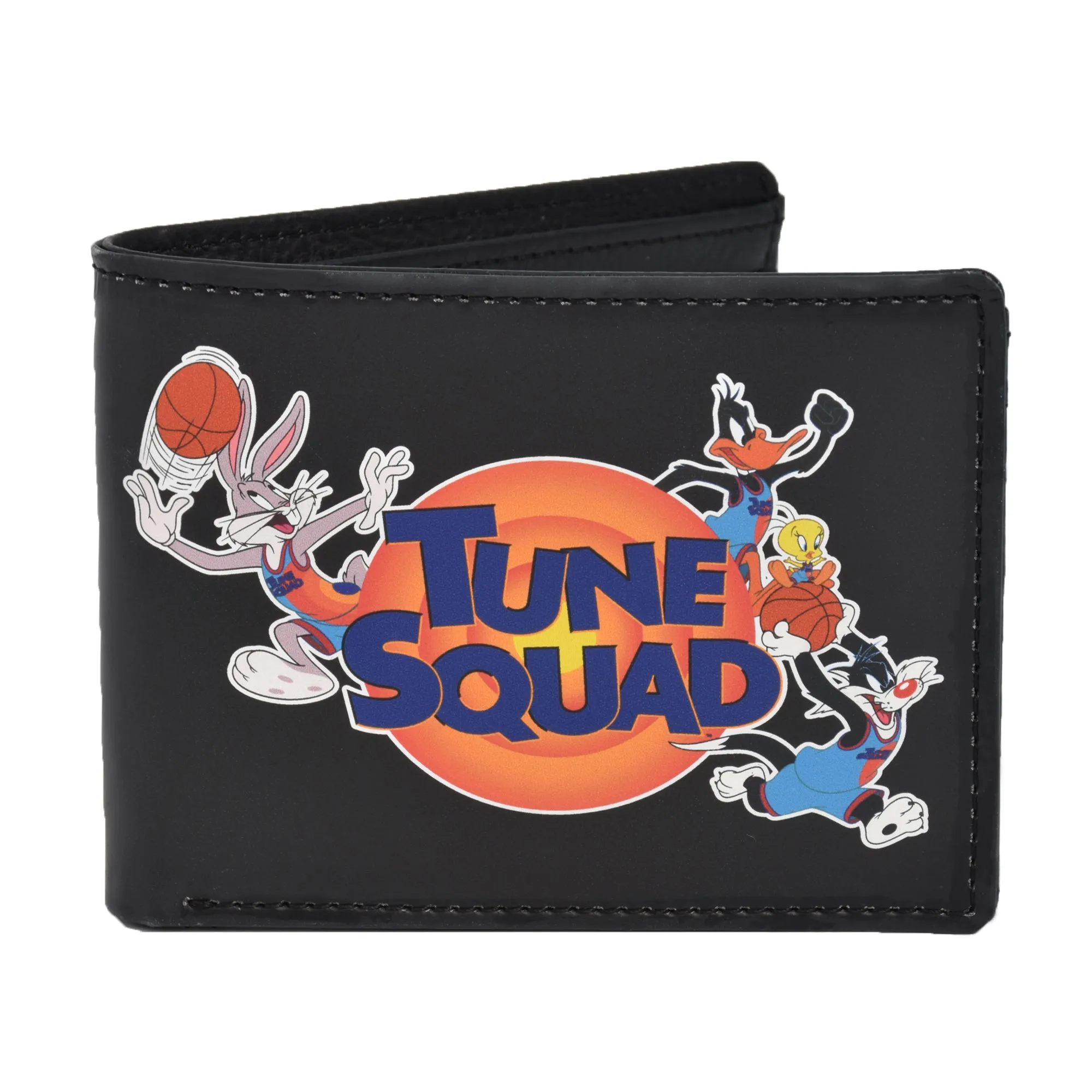 WB Space Jam A New Legacy Tune Squad LOGO Bifold Wallet in a Decorative Tin Case, Multi