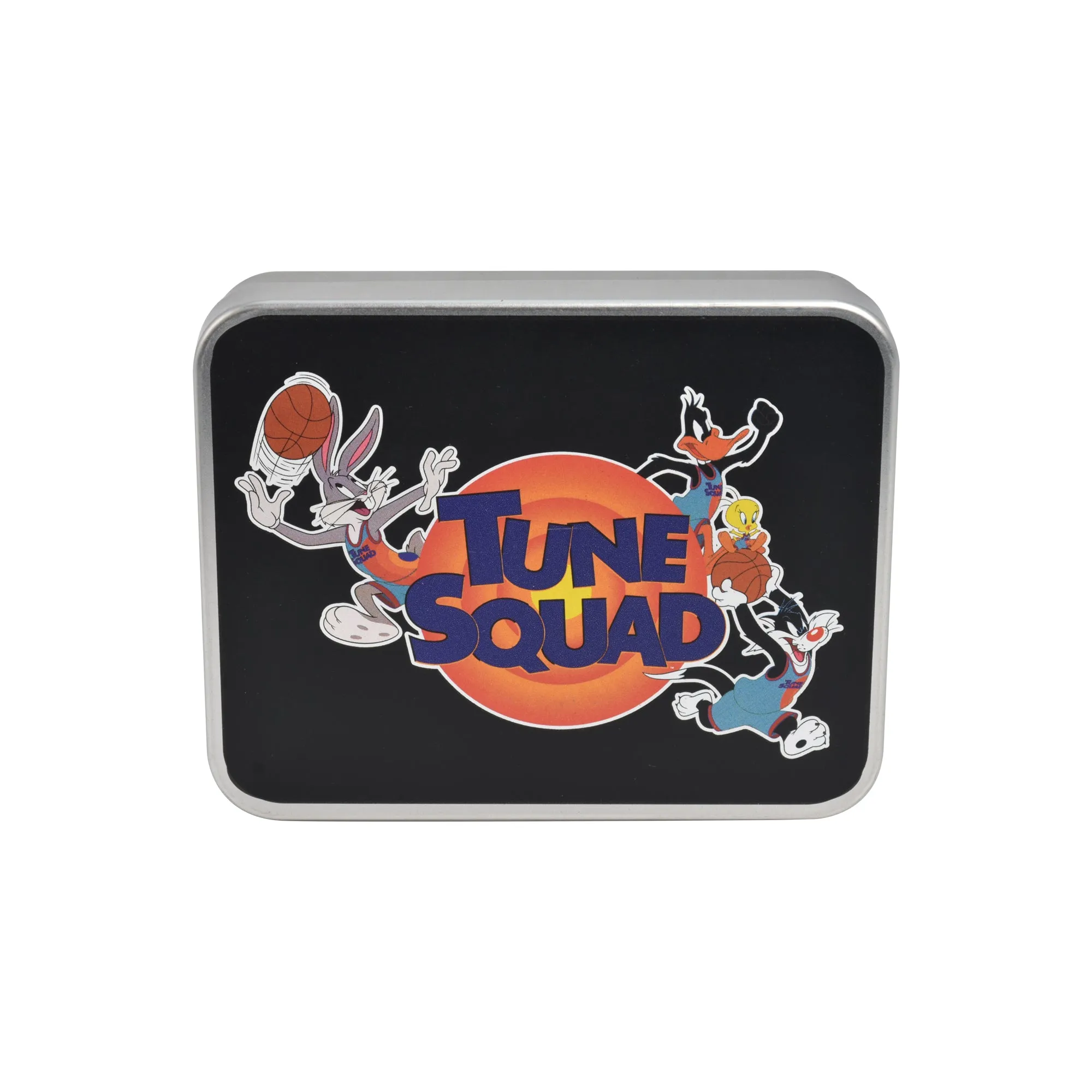 WB Space Jam A New Legacy Tune Squad LOGO Bifold Wallet in a Decorative Tin Case, Multi