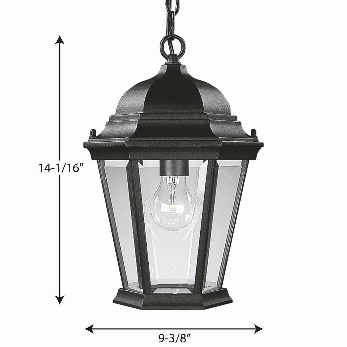 Welbourne One Light Hanging Lantern Textured Black Garden Hanging Lights promo