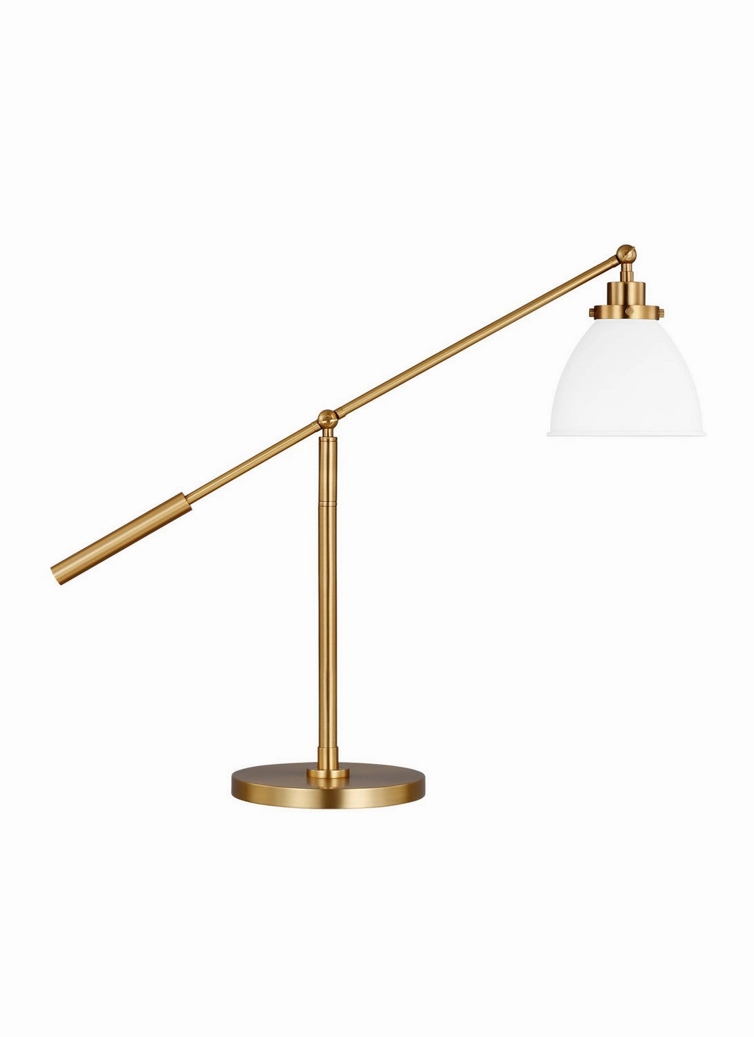 Wellfleet One Light Desk Lamp Matte White and Burnished Brass Desk Lamps Lighting sale online