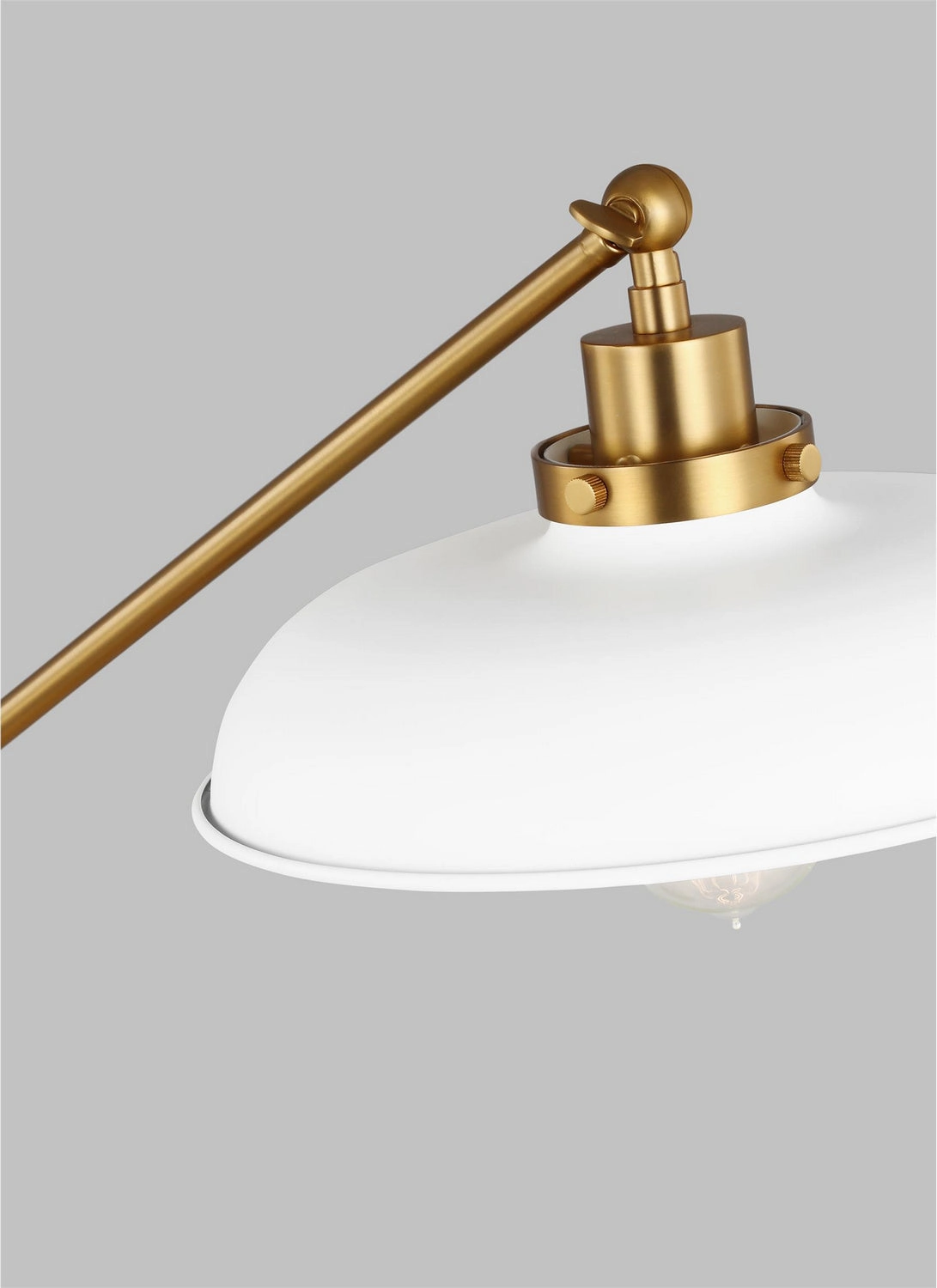 Wellfleet One Light Desk Lamp Matte White and Burnished Brass Desk Lamps online discount
