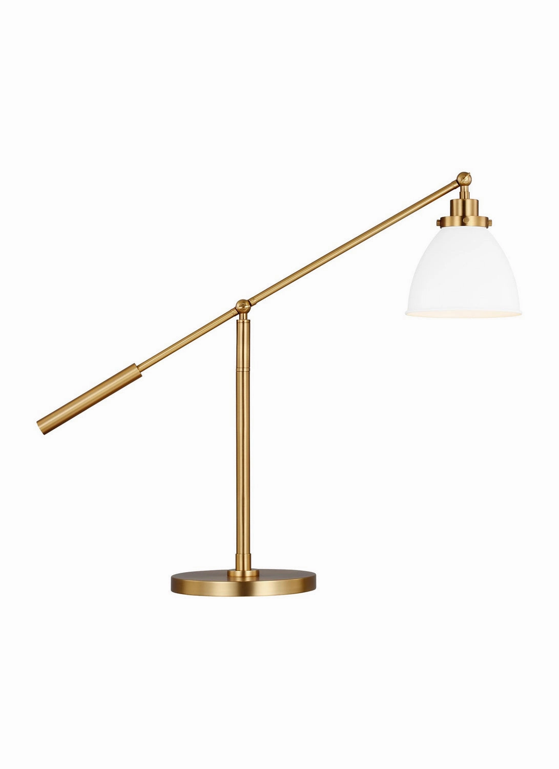Wellfleet One Light Desk Lamp Matte White and Burnished Brass Desk Lamps online discount