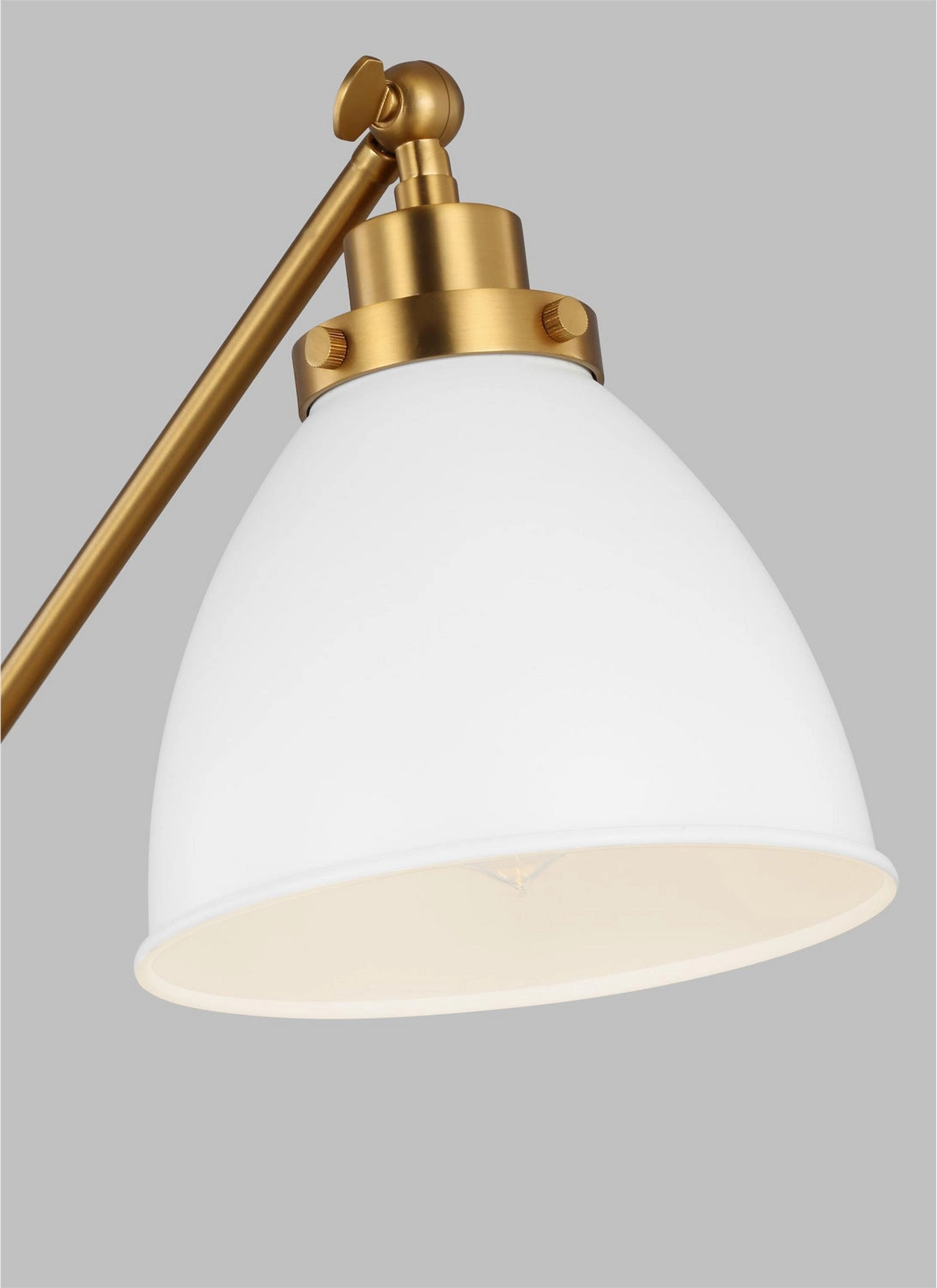 Wellfleet One Light Desk Lamp Matte White and Burnished Brass Desk Lamps online discount