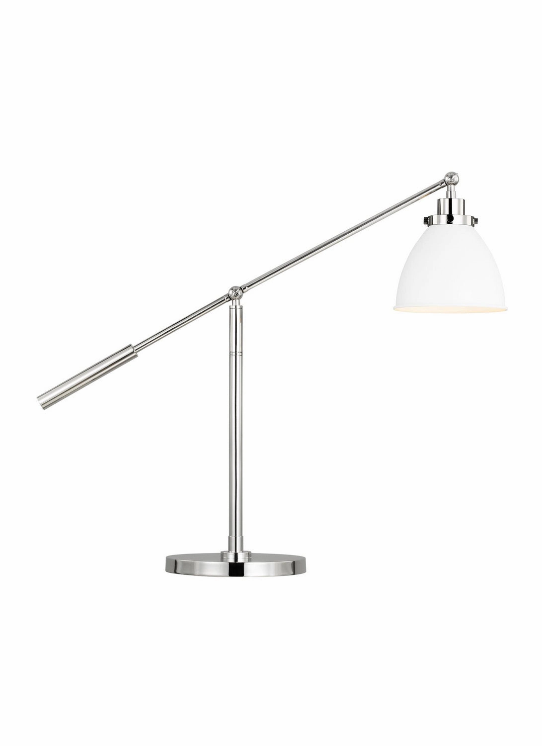 Wellfleet One Light Desk Lamp Matte White and Polished Nickel Desk Lamps online discount