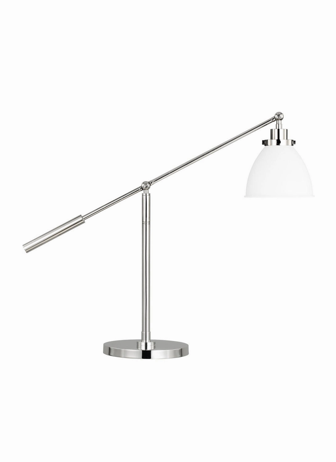 Wellfleet One Light Desk Lamp Matte White and Polished Nickel Desk Lamps Lighting sale online