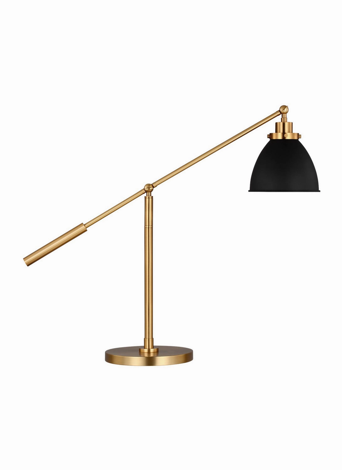 Wellfleet One Light Desk Lamp Midnight Black and Burnished Brass Desk Lamps Lighting sale online