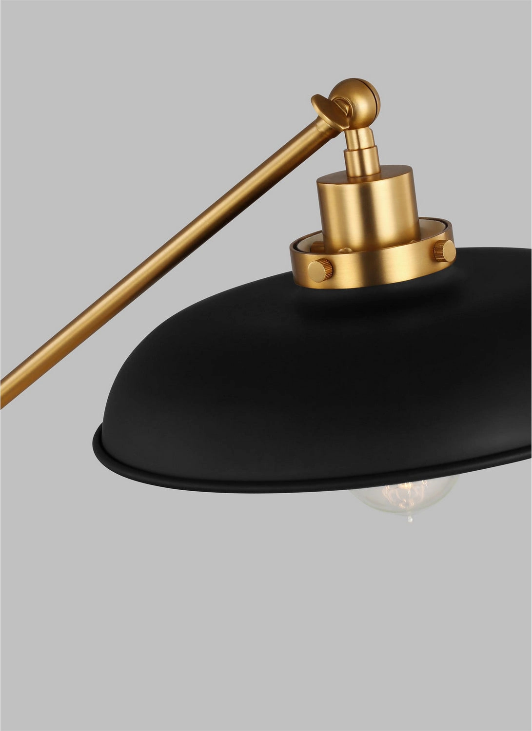 Wellfleet One Light Desk Lamp Midnight Black and Burnished Brass Desk Lamps online discount