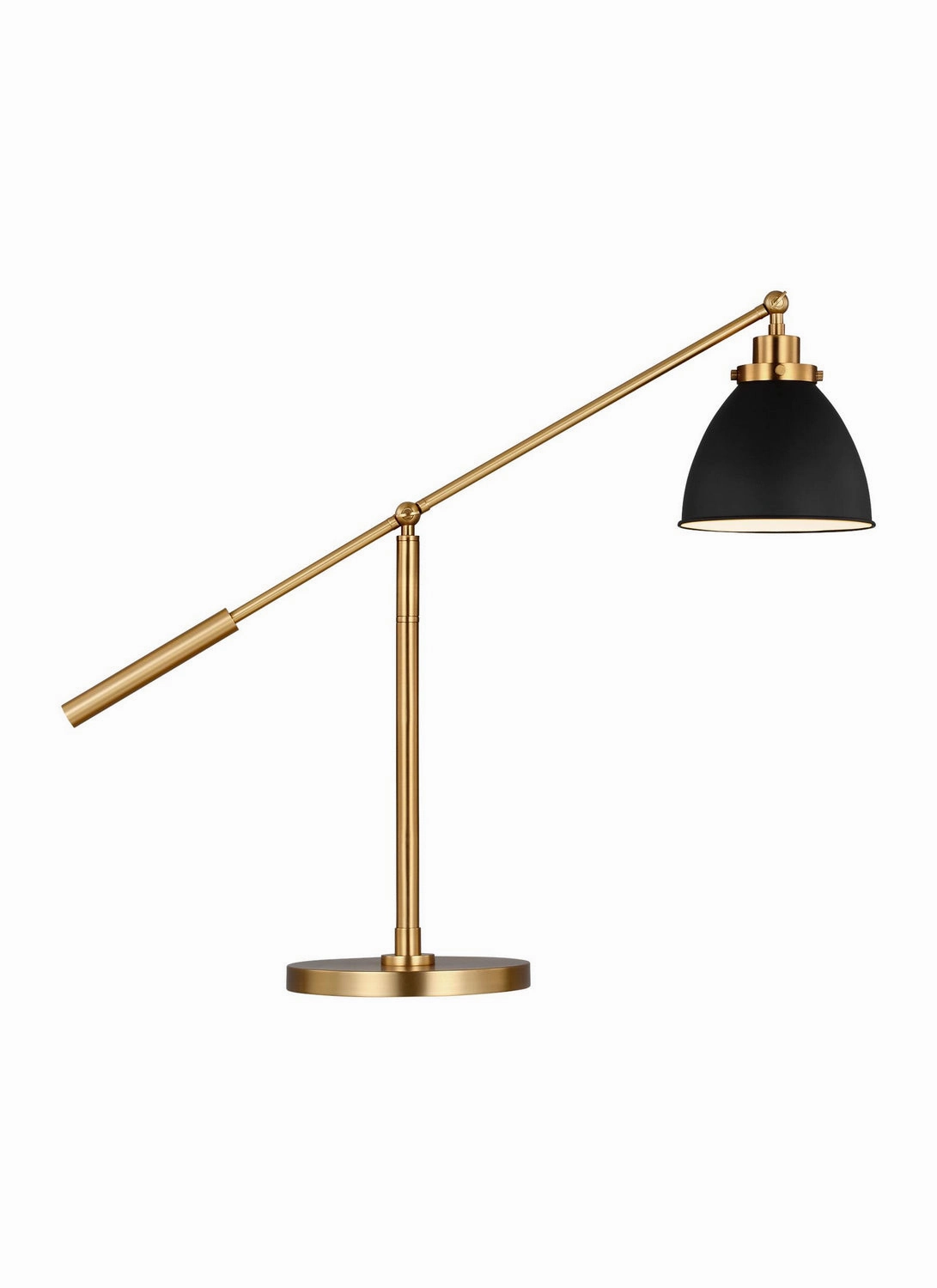 Wellfleet One Light Desk Lamp Midnight Black and Burnished Brass Desk Lamps online discount