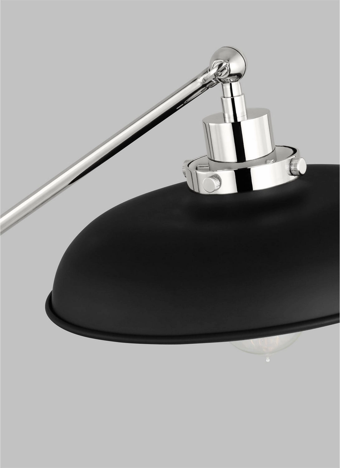 Wellfleet One Light Desk Lamp Midnight Black and Polished Nickel Desk Lamps online discount