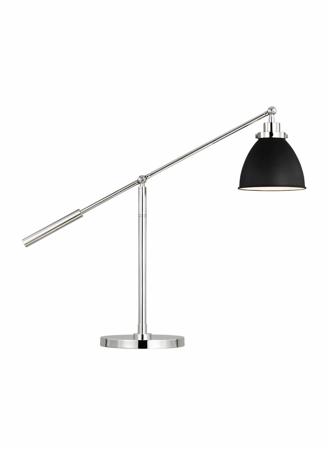 Wellfleet One Light Desk Lamp Midnight Black and Polished Nickel Desk Lamps online discount