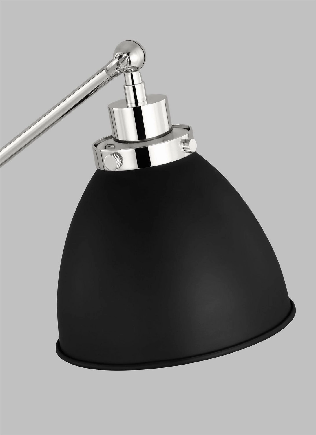 Wellfleet One Light Desk Lamp Midnight Black and Polished Nickel Desk Lamps online discount