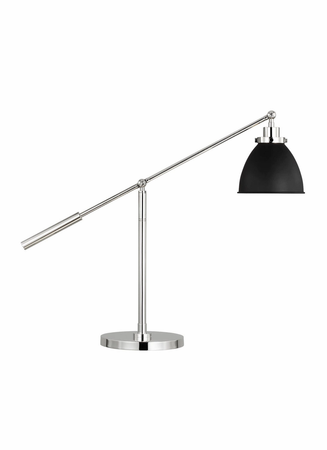 Wellfleet One Light Desk Lamp Midnight Black and Polished Nickel Desk Lamps Lighting sale online